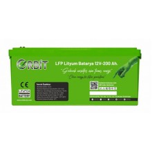 ORBİT 12 V 200 Ah LiFePO4 Akü-ABS Kasa